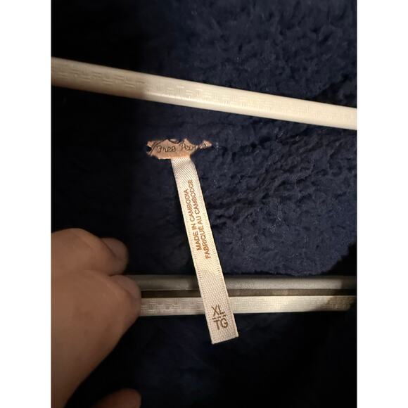 Free People This Love Cardi in blue sky oversized coat parka jacket - Picture 3 of 9